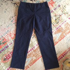 Cropped navy blue slacks